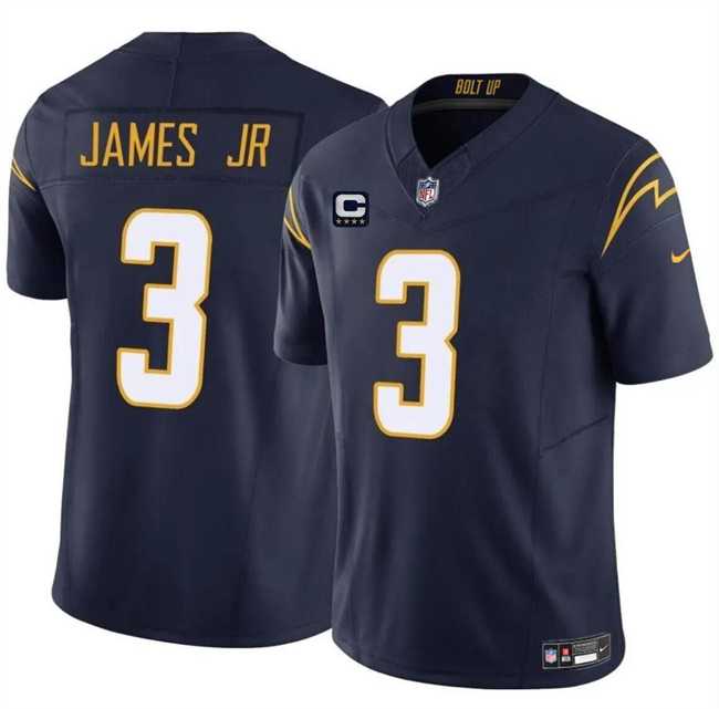 Men & Women & Youth Los Angeles Chargers #3 Derwin James Jr. Navy 2024 F.U.S.E. With 4-Star C Patch Vapor Untouchable Limited Stitched Jersey